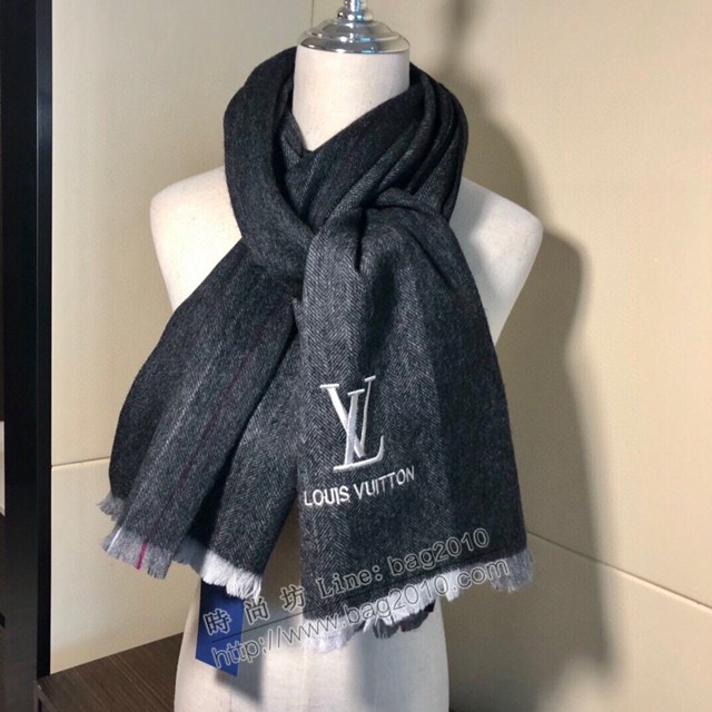 Louis Vuitton圍巾 路易威登情侶款羊絨提花圍巾 LV男女羊絨圍巾  mmj1500
